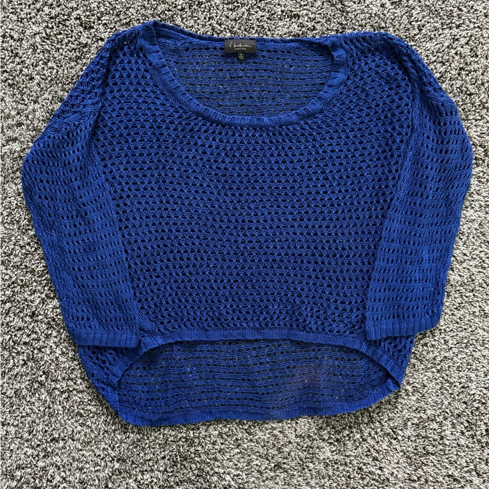 Blue Babaton silk and linen sweater